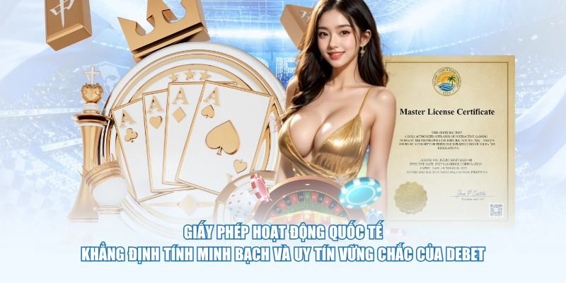 Giấy phép hoạt động quốc tế khẳng định tính minh bạch và uy tín vững chắc của Debet