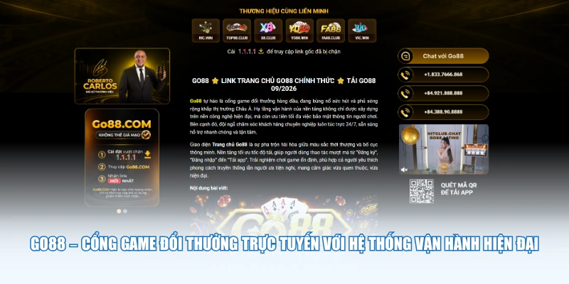 GO88 – Cổng game đổi thưởng trực tuyến với hệ thống vận hành hiện đại